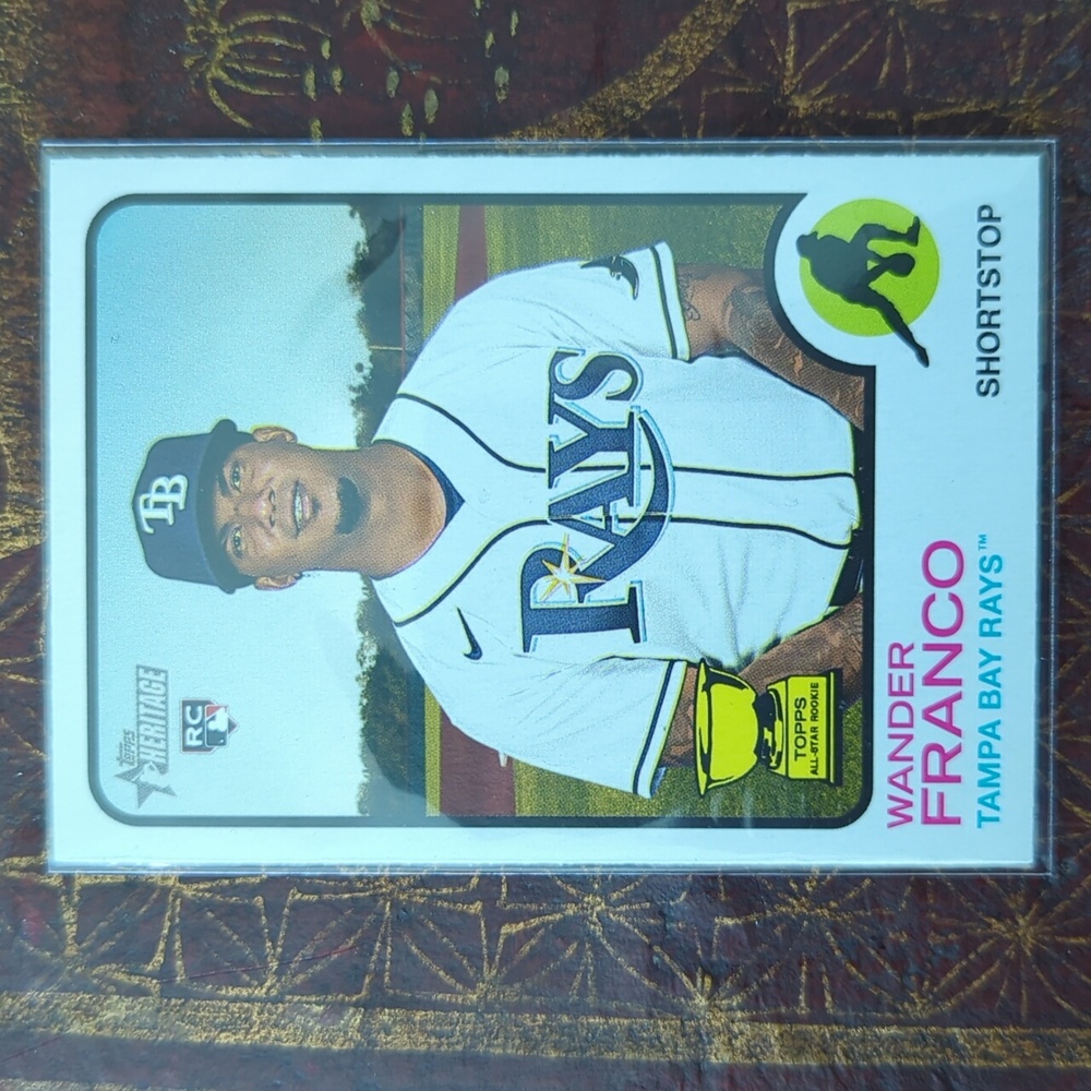 2022 Topps Heritage Wander Franco All-Star Rookie RC Tampa Bay Rays #347